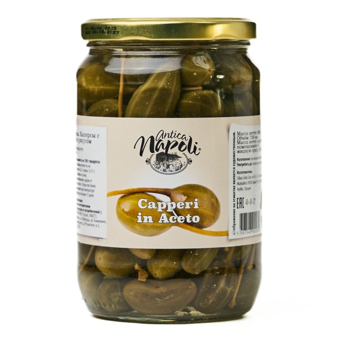 Каперсы с ножкой (плоды)"Antica Napoli", 720 мл (Ф) 02630 - фото 1754