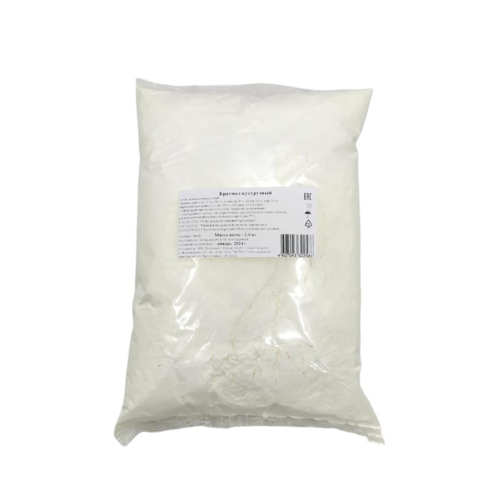 Крахмал кукурузный, пакет 1кг (Д) 03293 - фото 1806