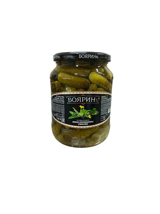 Огурцы корнишоны 720мл "Боярин" Пикули маринованные (ТР) 35644 - фото 238