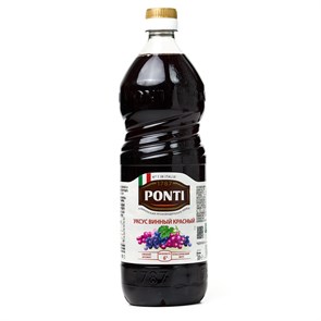 Уксус винный красный 6% Ponti пл/б (1,000мл) 12шт/упак 00005181